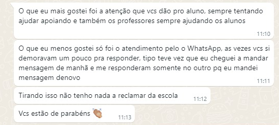 Depoimento real de aluno da WR Cursos