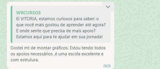 Depoimento real de aluno da WR Cursos