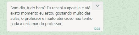 Depoimento real de aluno da WR Cursos