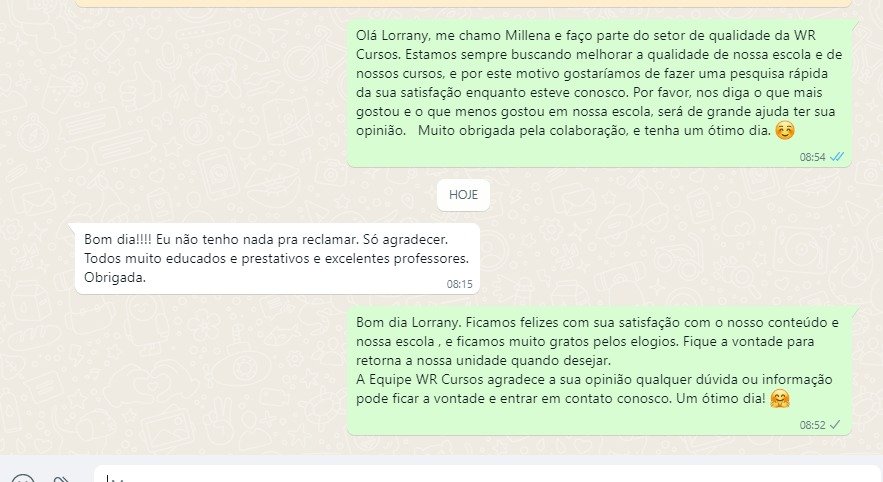 Depoimento real de aluno da WR Cursos