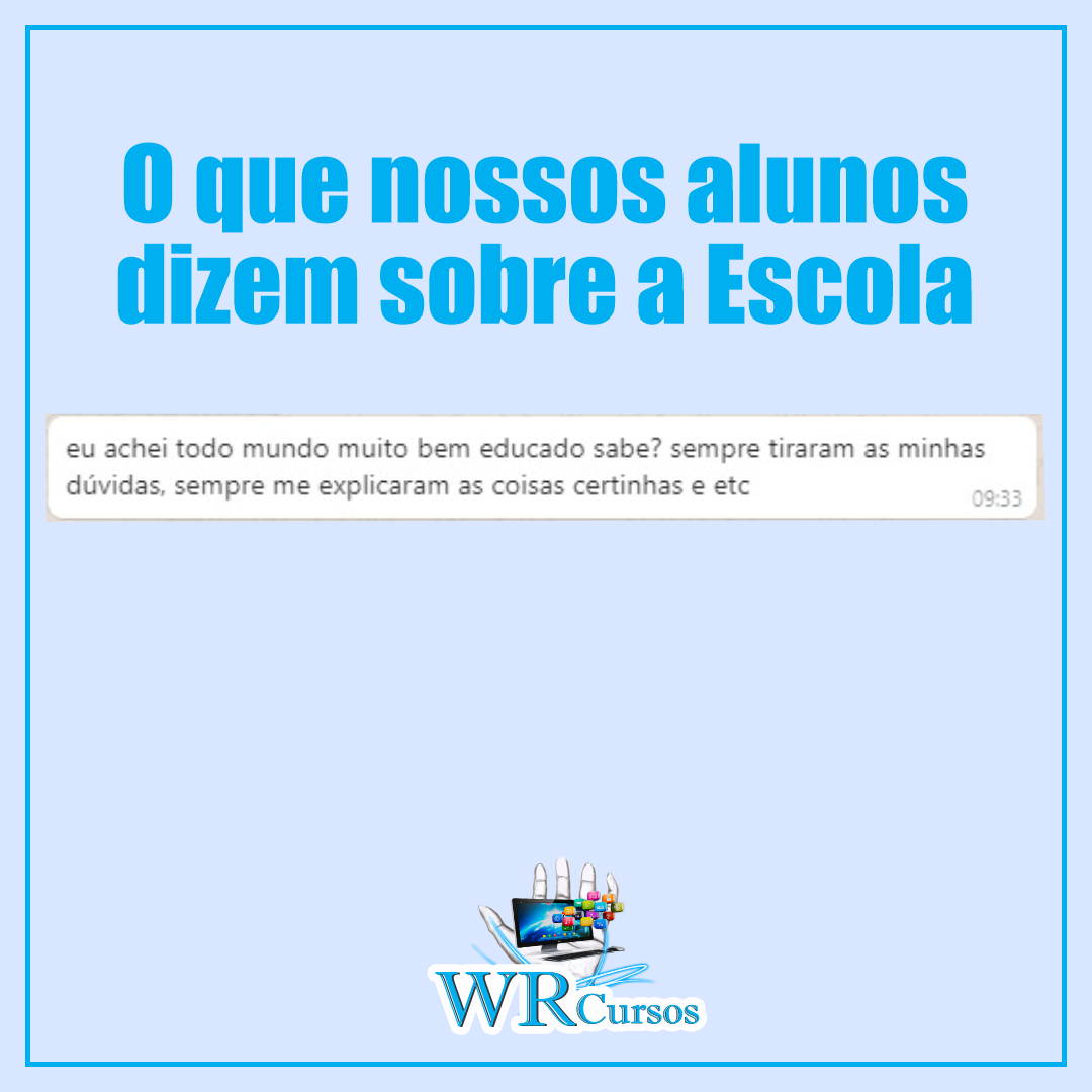 Depoimento real de aluno da WR Cursos