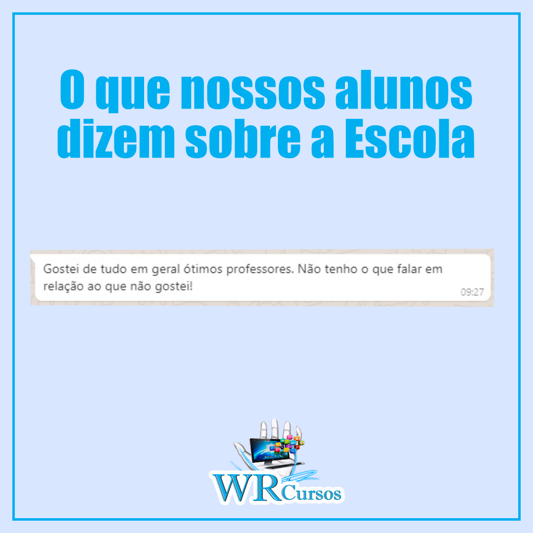 Depoimento real de aluno da WR Cursos