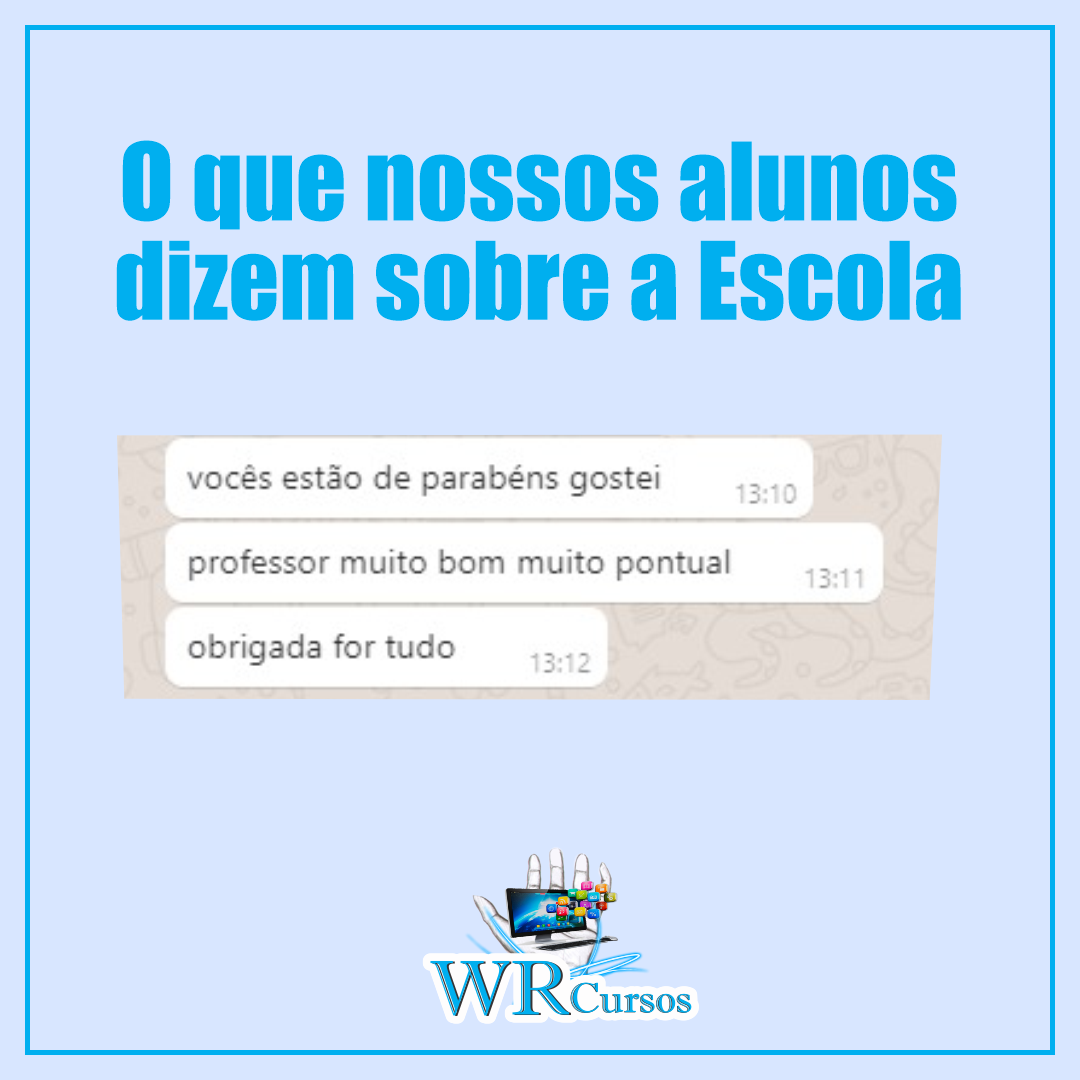 Depoimento real de aluno da WR Cursos