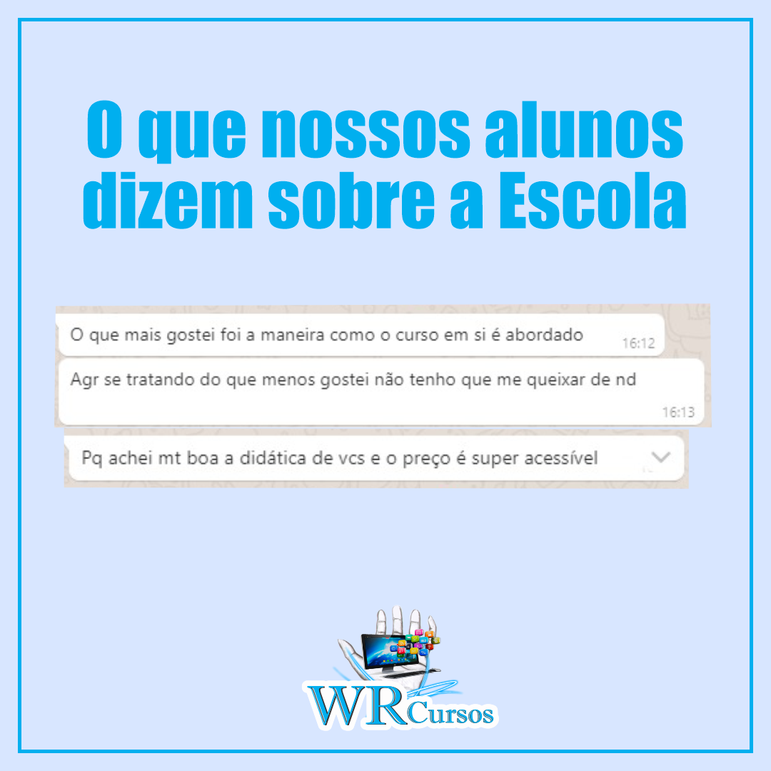 Depoimento real de aluno da WR Cursos